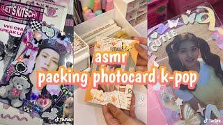 asmr packing photocard k-pop | tiktok compilation