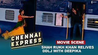 Shah Rukh Khan relives DDLJ with Deepika | Movie Scene | Chennai Express | A film by Rohit Shetty