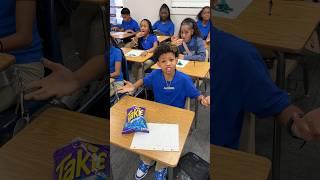 Kids get caught eating takis in class and teacher throws them away #shorts