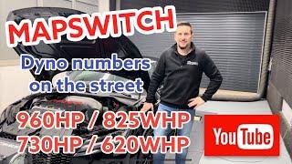 TTRS DAZA Mapswitch 825WHP / 620WHP dyno - dragy times 60-130mp/h - HPerformance Germany