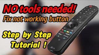 LG TV Magic Remote broken scroll wheel/button easy fix/repair. No Tools!