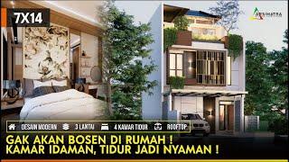 Mau Ngilangin Stres, Tinggal ke Rooftop? Rumah 3 Lantai dengan Rooftop Tercantik di Lahan 7x14