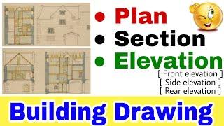 Plan ! Section ! Elevation _ difference in Building Drawing 