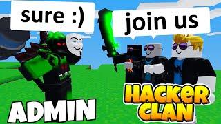 I Tried Out for a HACKER Clan as an ADMIN (Roblox BedWars)
