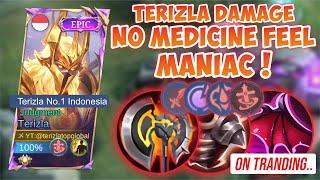 TERIZLA DAMAGE NO MEDICINE FEEL MANIAC - BEST BUILD TERIZLA 2024 - NEWEST COMBO ITEMS TERIZLA