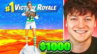 How I WON $1000 playing Fortnite Floor Is Lava!
