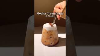 Making Mocha Cream Latte #shorts #recipe #coffee #homecafe