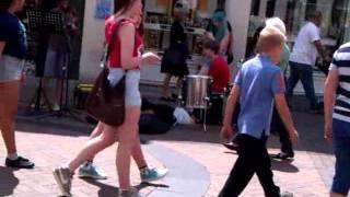 Jim Tse busking in Kingston upon Thames (6 July 2013)