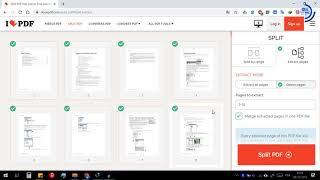 How To Extract some pages from pdf into a new pdf file (online)