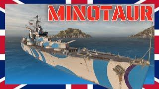 World of Warships - Minotaur destroying submarines