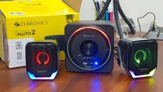 Zebronics Pluto 2 2.1 Speakers unboxing and Review | Best under 1200 rupees