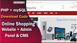 Online Shopping Website PHP with source code|Ecommerce website in PHP Download|Shopping Cart in PHP