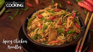 Spicy Chicken Noodles | Hakka Noodles Recipes | Street Food Recipes | Chicken Recipes