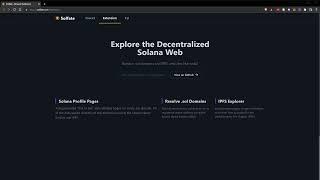 Install the Solfate extension - Browse the decentralized web