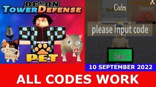 *ALL CODES WORK* [Pet] Demon Slayer Tower Defense Simulator ROBLOX | 10 September 2022
