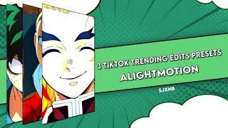 3 tiktok trending edits presets||Alightmotion ️ ||️