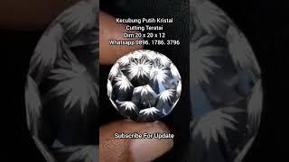 Kecubung Air Putih Kristal Cutting Teratai Kualitas Super