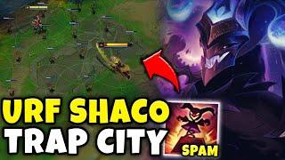 URF Shaco but the enemy team is fed so I place traps everywhere