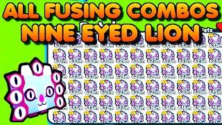 All Fusing Combos for Nine Eyed Lion (Roblox Pet Simulator X - Alien Update)