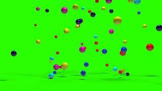 FREE HD Green Screen - COLORFUL BOUNCY BALLS