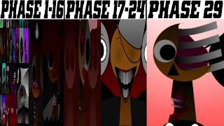 Phase 1 VS Phase 2 VS Phase 3-4 VS Phase 5 VS Phase 6 VS Phase 7-27-to 29 in Incredibox Sprunki Mix!