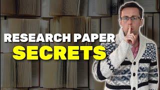 The Best Kept SECRET To Write A Research Paper FAST