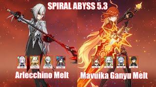 C0 Arlecchino Melt & C0 Mavuika Ganyu Melt | Spiral Abyss 5.3 | Genshin Impact