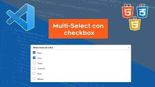  Multi-select con checkbox | HTML + CSS + JS | Paso a paso 