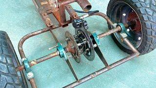 Fantastic Homemade 3 Wheel Trike Motorcycle Making Chain Drive Differential