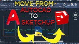 How to Save and Import AutoCAD files to Sketchup || How To Resize models in SketchUp..