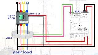 Earth leakage relay wiring diagram