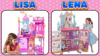 Disney princess dolls unboxing  Lisa OR  Lena  Doll House, Bedroom, Toys, Clothes, jewellery, etc...