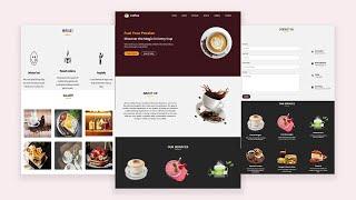 How To Make A Responsive Coffee Website Design Using HTML and CSS || From Scratch