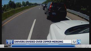 Drivers divided over zipper merge