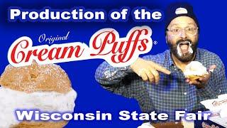 How to Make the Original Cream Puff - Wisconsin State Fair Cream Puff FACTORY TOUR 2021