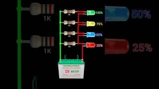 Battery Level Indicator Circuit Diy Project #shorts​ #short​ #diyproject