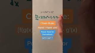 Using the Chain Rule #1 (Calculus) #Shorts #calculus #math #maths #mathematics #education