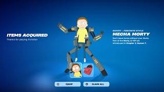 How To Get Mecha Morty Skin NOW FREE In Fortnite! (Unlocked LEGO Mecha Morty Style)