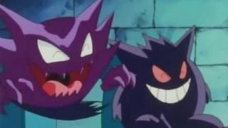 Gastly, Haunter and Gengar having fun