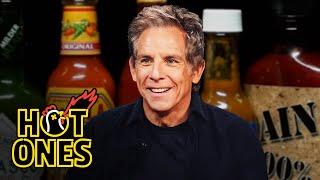 Ben Stiller Giggles Uncontrollably While Eating Spicy Wings | Hot Ones