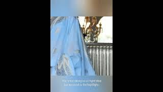 Sky Blue Linen Woven Silk Saree