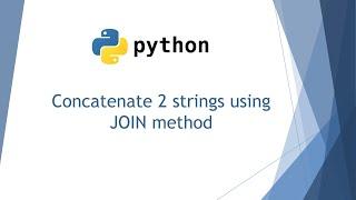 Python concatenate 2 strings using join function