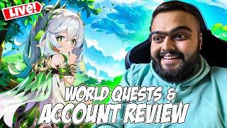 WORLD EXPLORATION AND ACCOUNT REVIEW | GENSHIN IMPACT INDIA LIVE | SUBGOAL- 2.2K