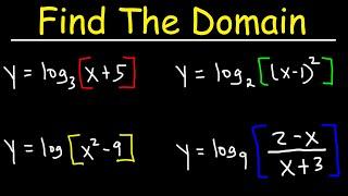 How To Find The Domain of Logarithmic Functions | Precalculus