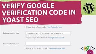 How to Verify Google Verification Code in Webmaster Tools Using Yoast SEO  in WordPress