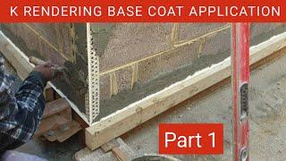 How to Apply K Render Base Coat on Exterior Walls || K Rendering Base Coat Application on Blocks