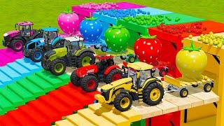 EPIC TRACTORS SHOWDOWN WITH BIG & SMALL STRAWBERRYS ON DIFFICULT ROUTE - Farming Simulator 22