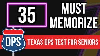 Texas DPS Written Test 2024 for Seniors (Top 35 Must Memorize Real Questions)