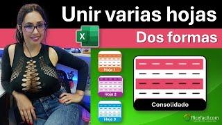 Unir varias hojas en una sola tabla #excel