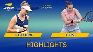 Barbora Krejcikova vs. Elena-Gabriela Ruse | Highlights - Runde 2, US Open 2024 | SDTV Tennis